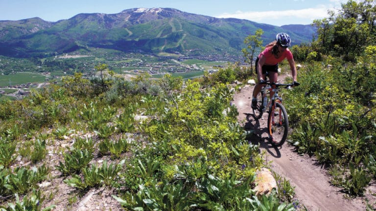 Mountain biker in steamboat