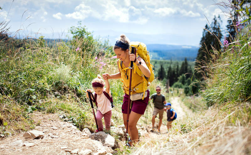family hiking steamboat springs colorado