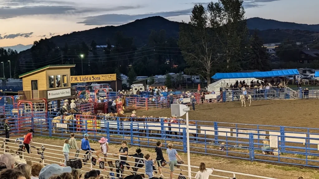 Sunset at the Steamboat Pro Rodeo