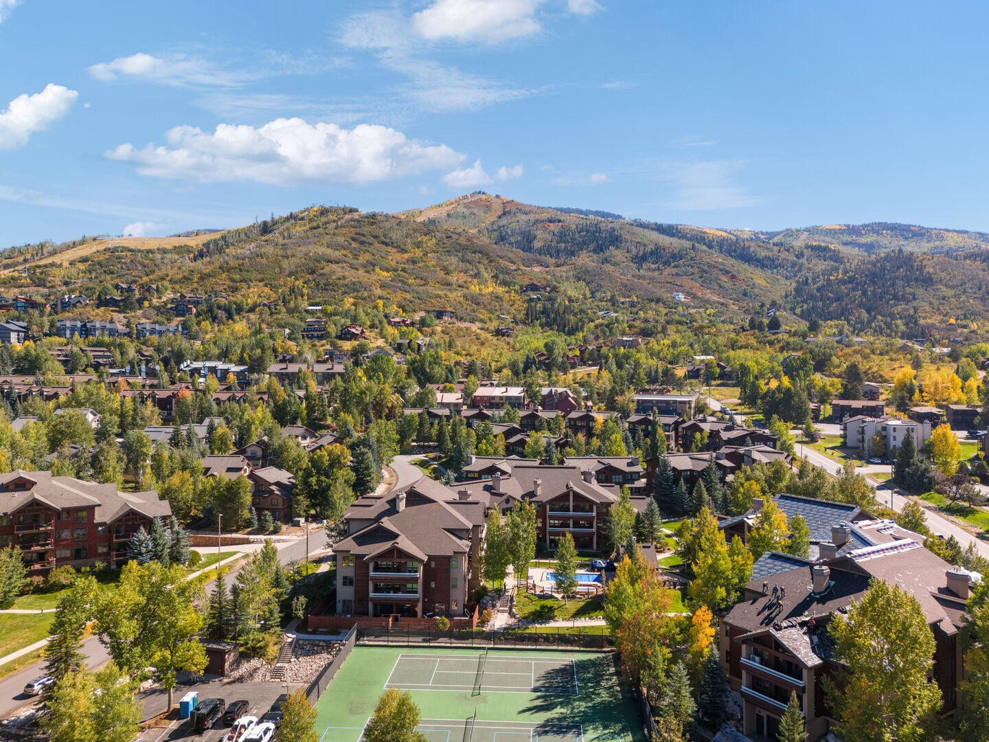 Steamboat with fall colors