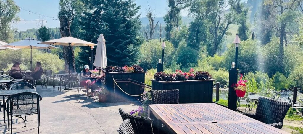 Patio along the river at E3 Chophouse