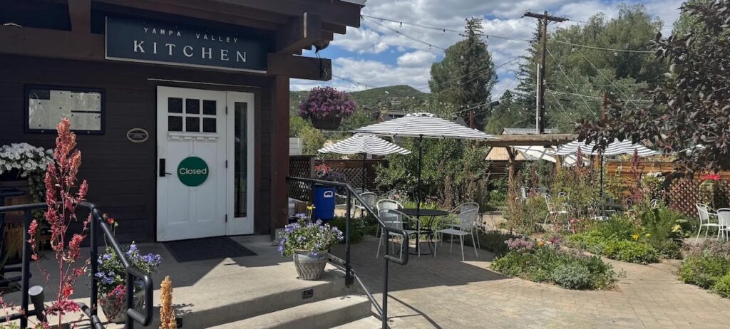 Charming outdoor patio at Yampa Valley Kitchen