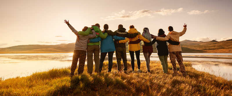 Steamboat corporate group hiking