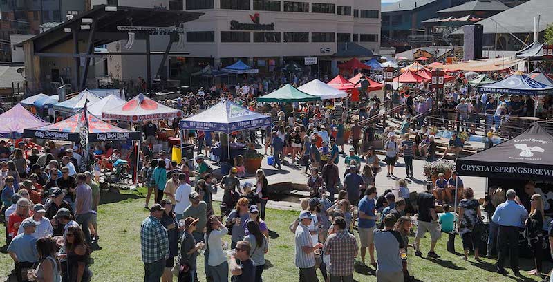 Crowd and tents at Steamboat OktoberWest